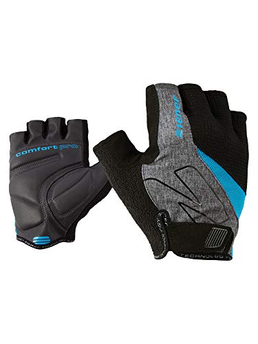 Ziener Herren CRAVE Fahrrad-, Mountainbike-, Radsport-Handschuhe | Kurzfinger - atmungsaktiv/dämpfend, grey melange.persian blue, 11 im Sale